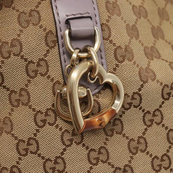 GUCCI GG Canvas Tote Bag Beige Gold - Picture 14 of 16